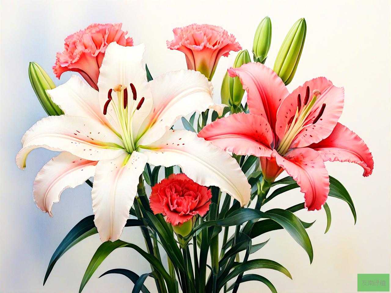百合花和康乃馨的花语