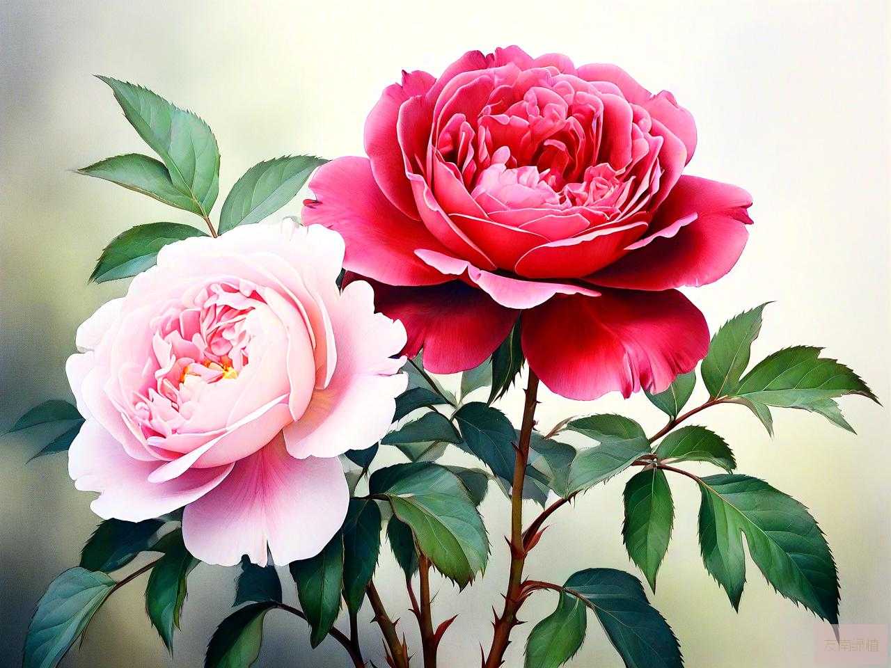 牡丹花和玫瑰花一样吗