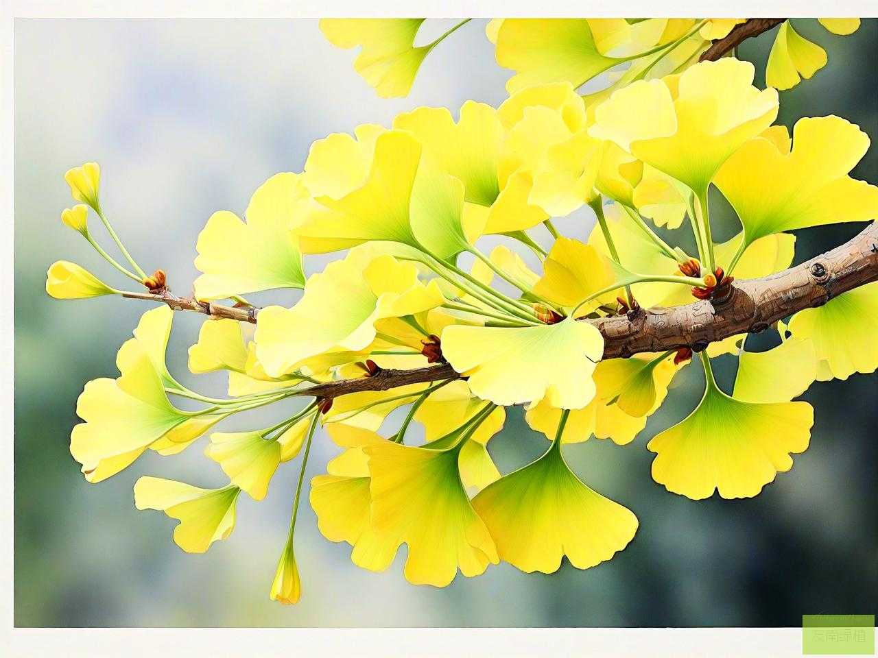 银杏树花的样子和颜色