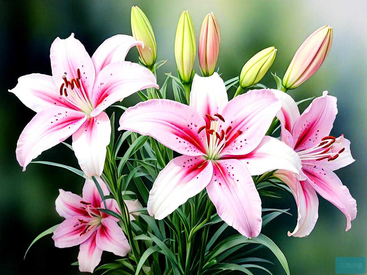 石竹百合玫瑰花萨金特