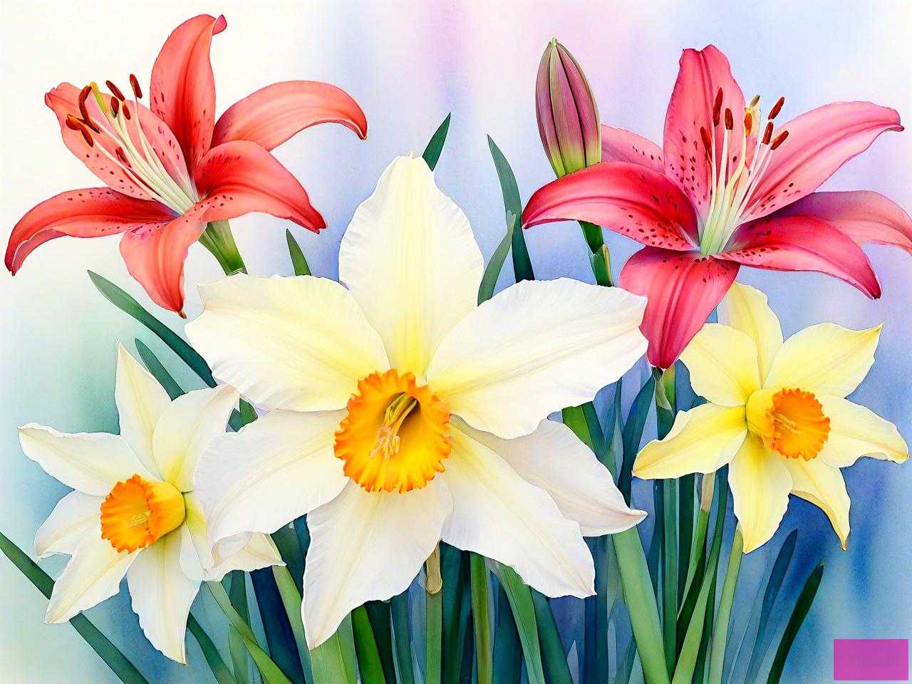 百合花和水仙花的区别