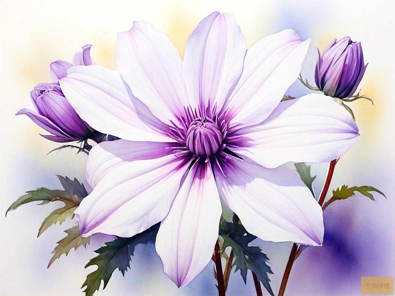 白花瓣紫花蕊是什么花