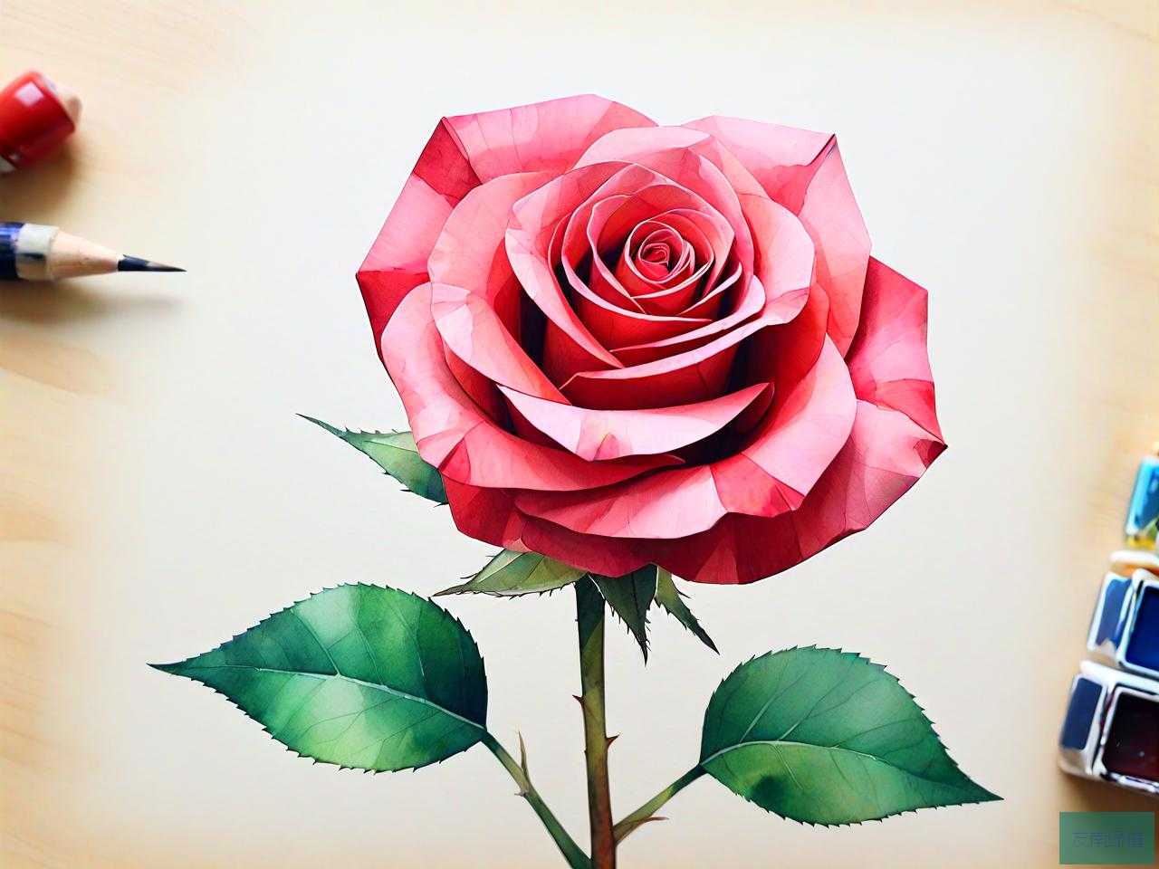 用折纸做玫瑰花的步骤