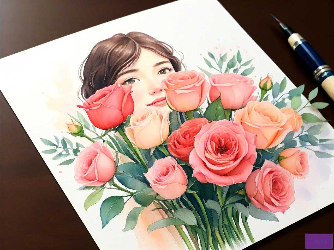 送女孩子花的贺卡内容