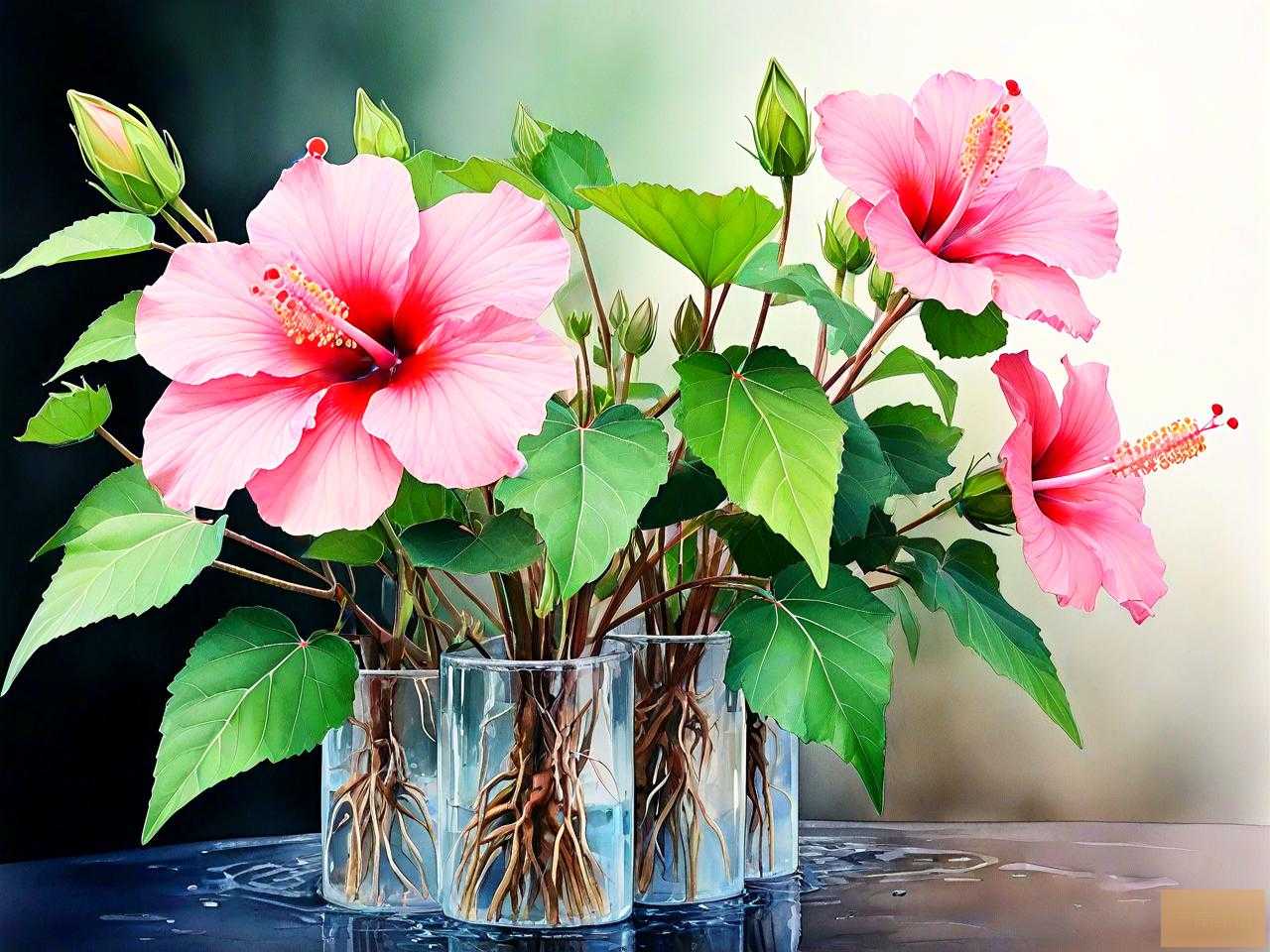 芙蓉花叶怎样水培生根