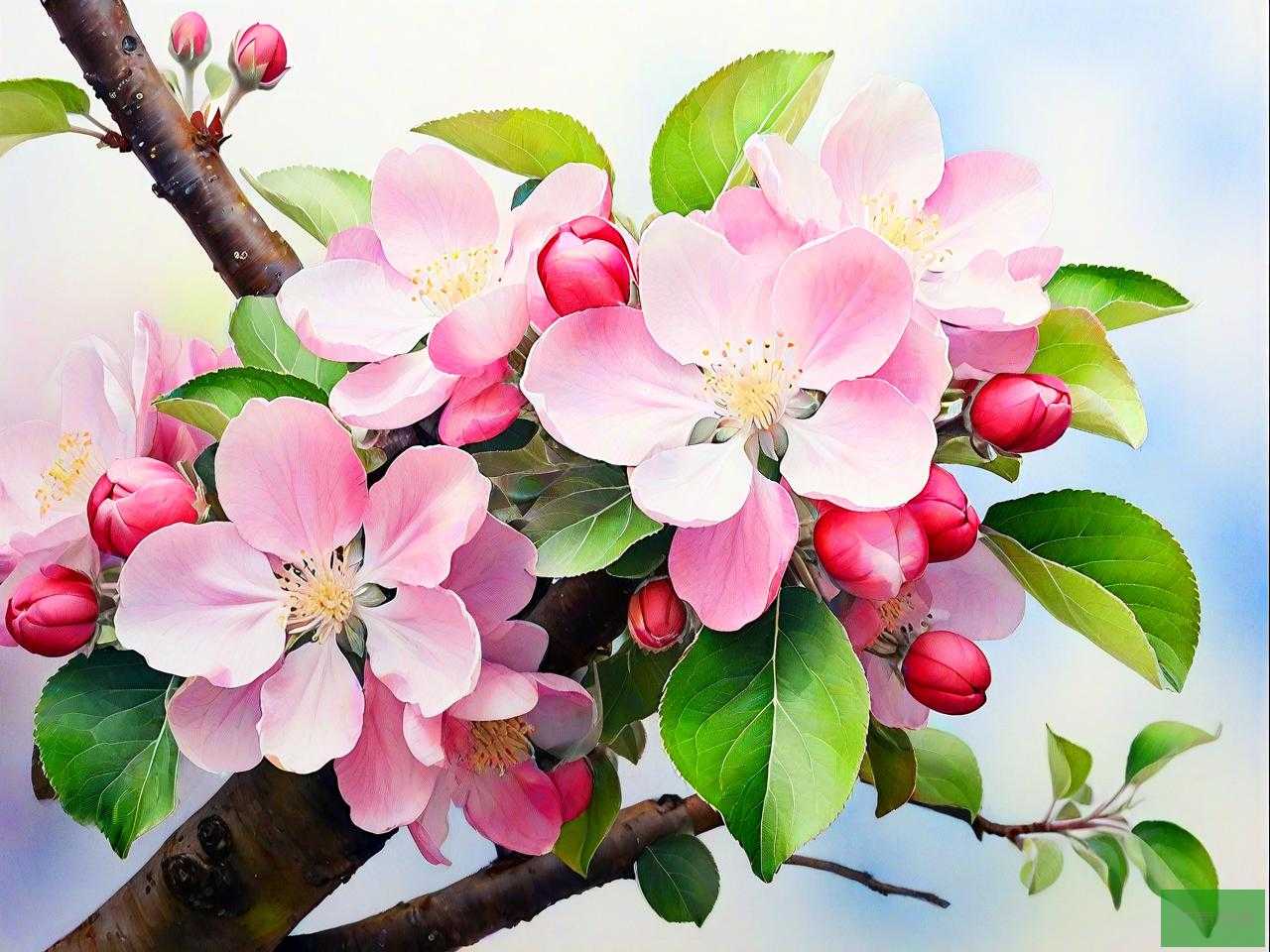 苹果花是什么颜色的花