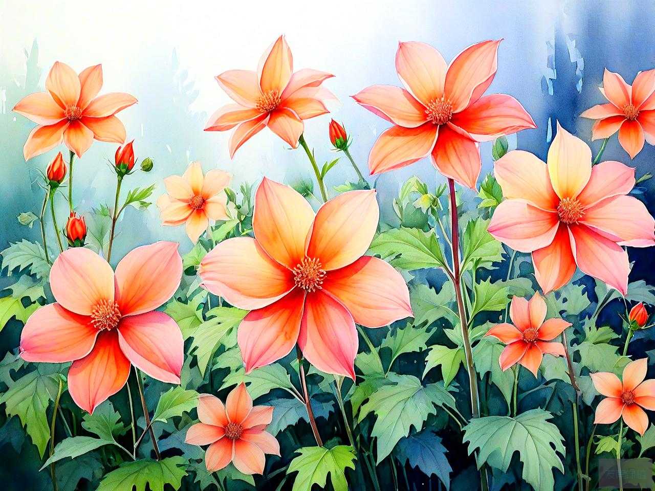 植物花卉 好养 四季