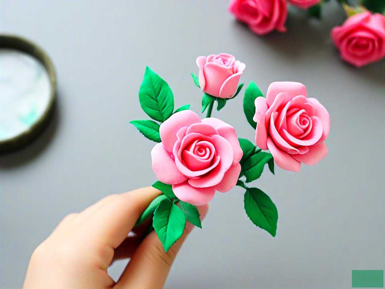 超轻粘土怎么做玫瑰花