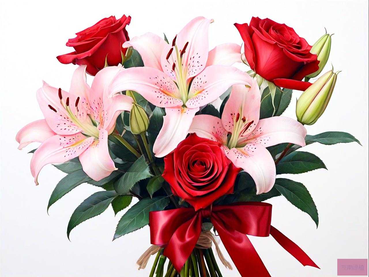 玫瑰花配百合花的意思