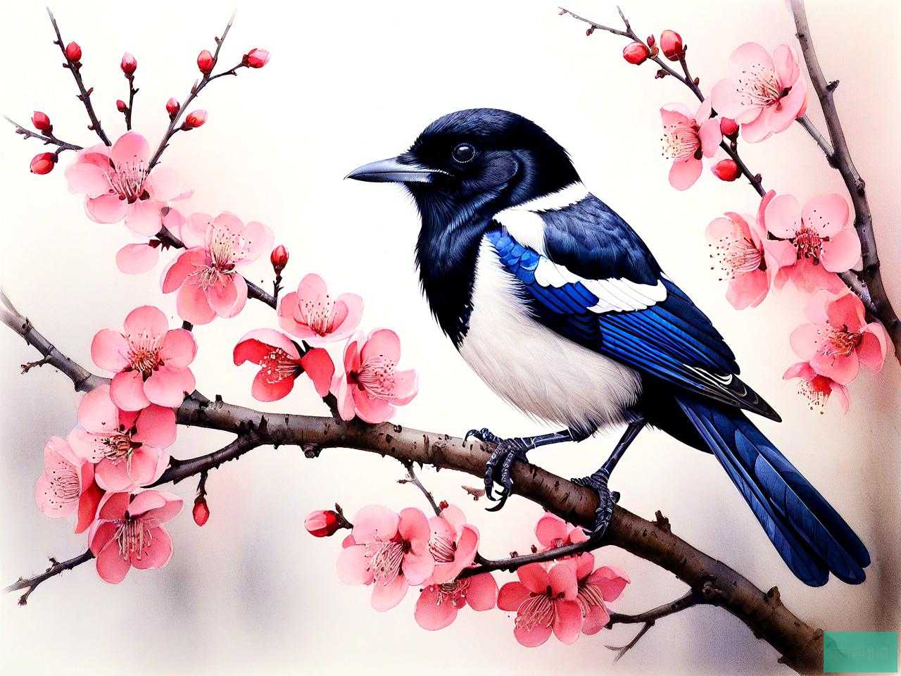 喜鹊在梅花的寓意和象征