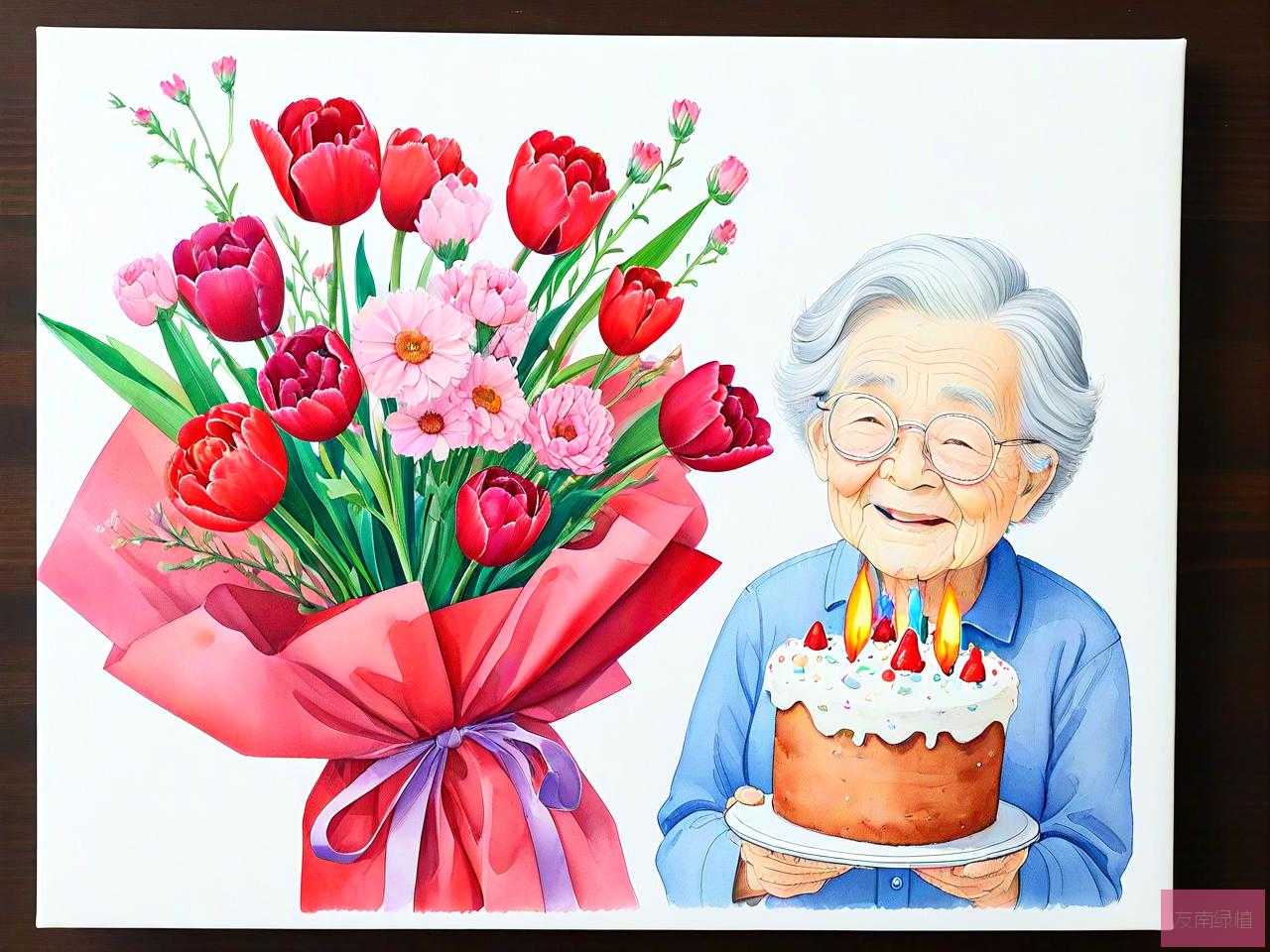90岁老人生日送什么花