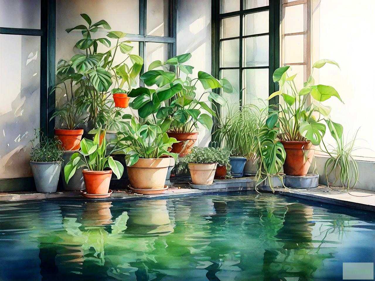 适合在水中养的植物室内