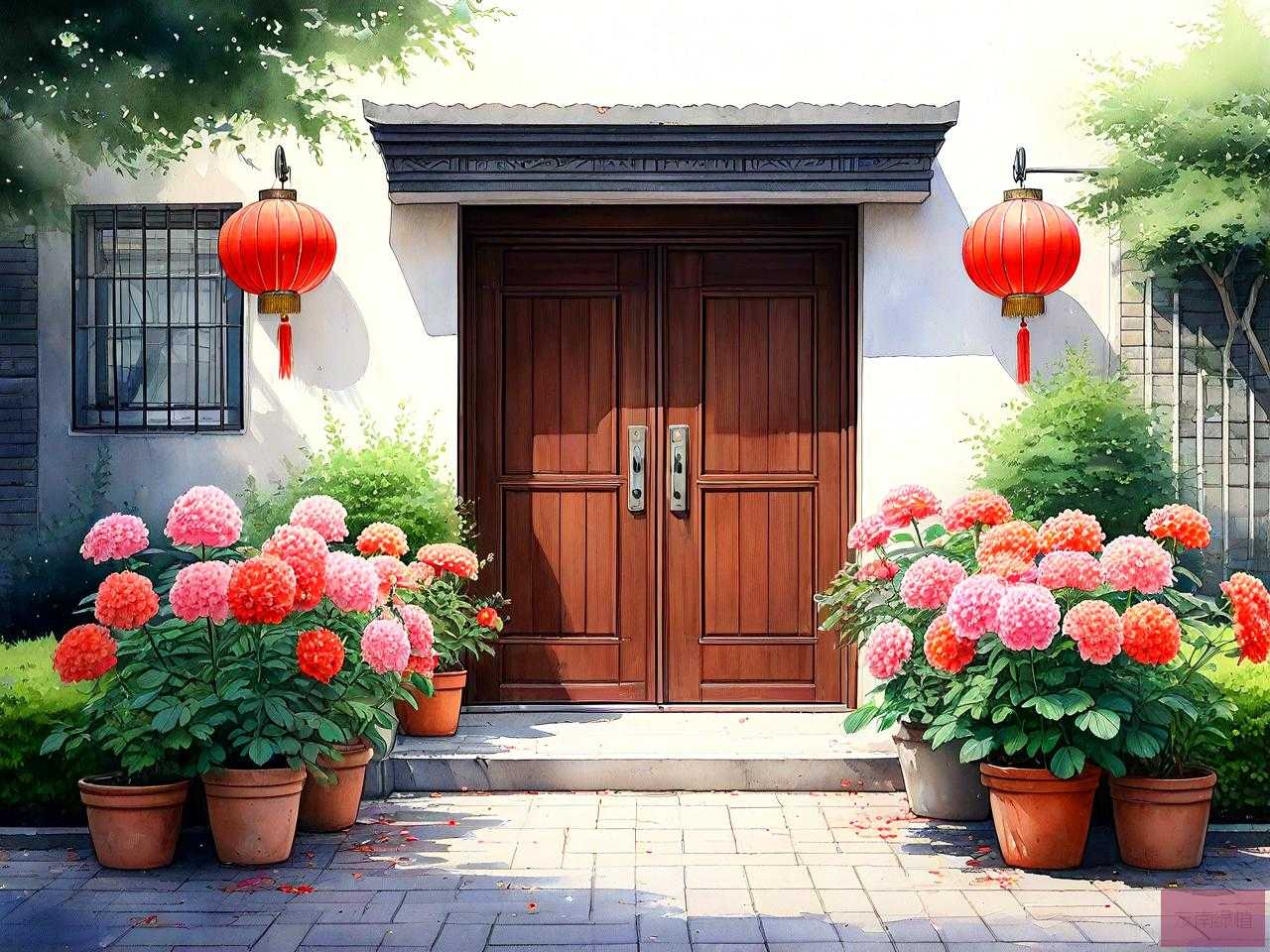 大门口栽什么花镇宅旺财
