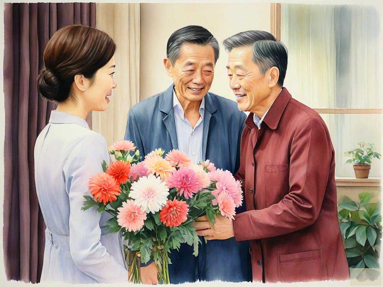看望中年男病人送什么花