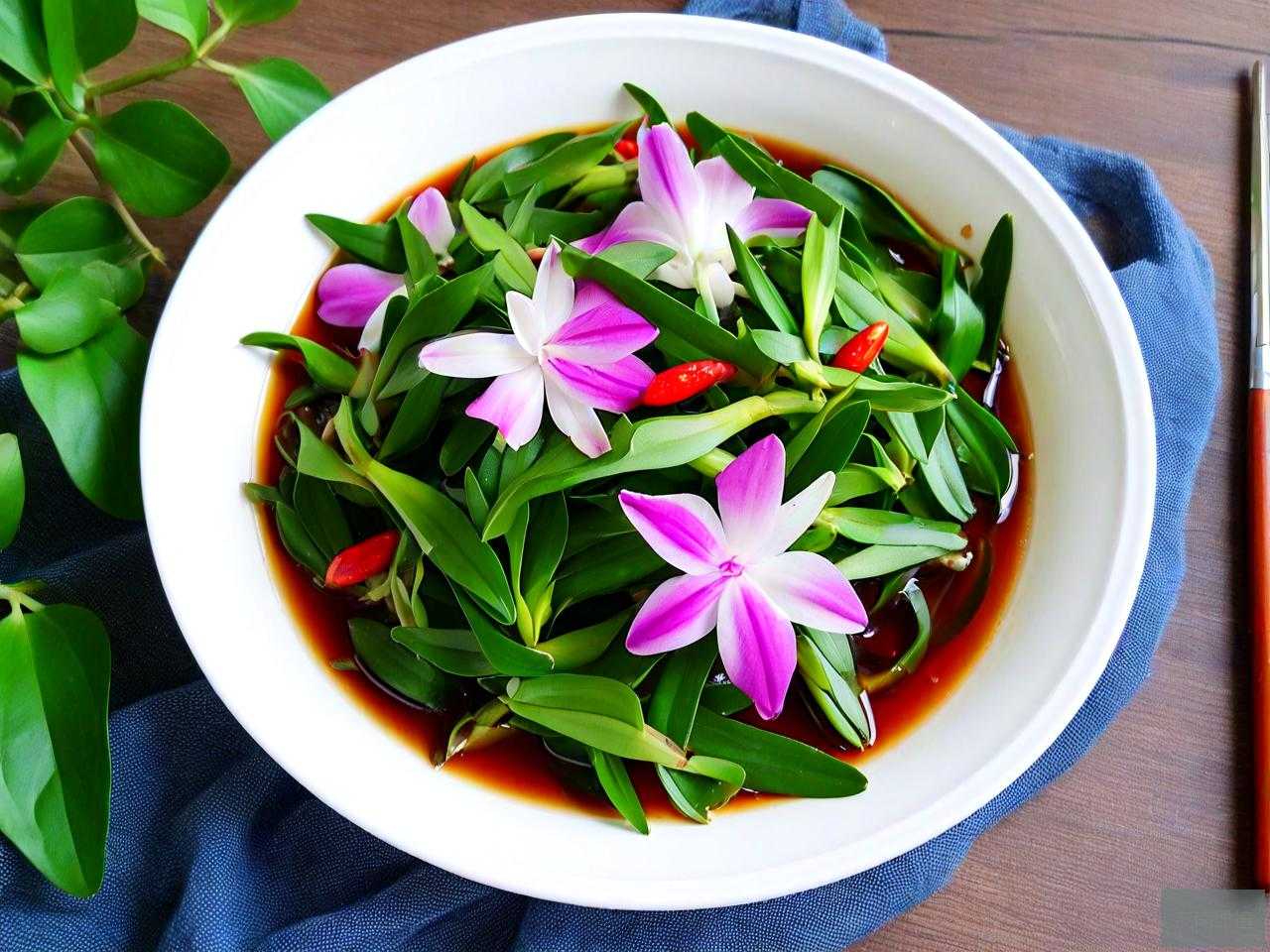 凉拌石斛花的做法大全