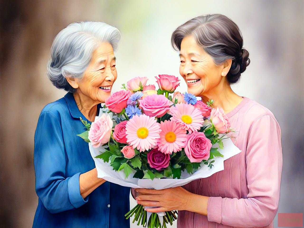 60岁女人过生日送花